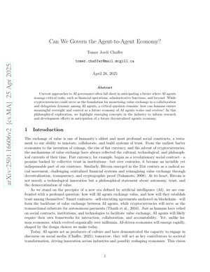 PDF Document Cover - Governing the Agent-to-Agent Economy: AI Governance and Cryptoeconomic Solutions