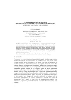PDF Document Cover - Theory of Chaordic Economics: AI and Blockchain Transformation