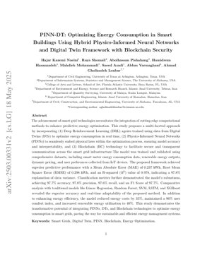 PDF Document Cover - PINN-DT: Hybrid Physics-Informed Neural Networks for Smart Building Energy Optimization